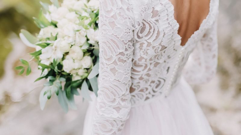 Beaded lace for a sparkling wedding dress